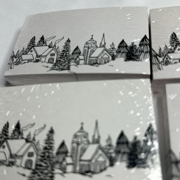 Winter Toile Enclosure Card 3.5x2.25" Pack of 50 - Picture 6 of 7